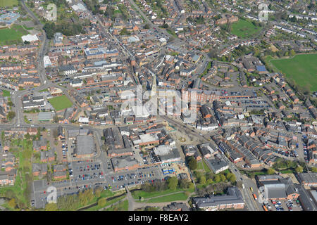 Une vue aérienne de la ville de Market Harborough Leicestershire Banque D'Images