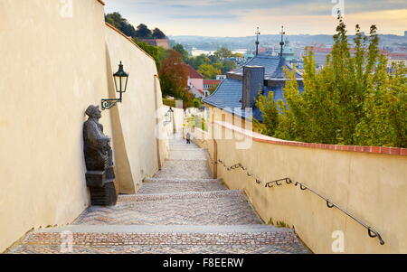 La rue à la Château Hradcany, Prague, Europe Banque D'Images