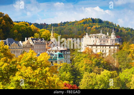 Spa de Karlovy Vary, en Bohême, République Tchèque, Europe Banque D'Images