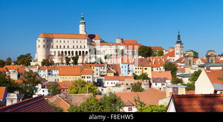 Le Château de Mikulov, République Tchèque, Europe Banque D'Images