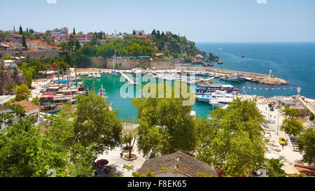 Marina et port romain, Kaleici, Antalya, Turquie Banque D'Images