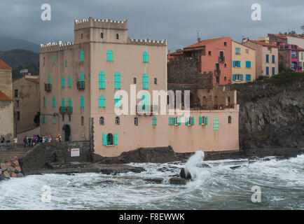 Vue de Collioure, Roussillon, sud de la France Banque D'Images