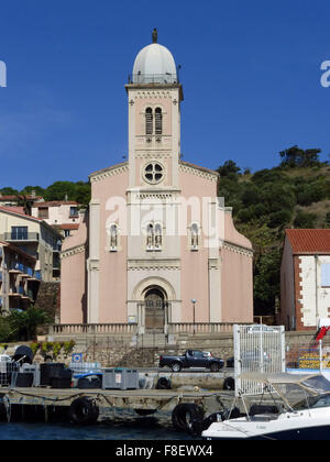 Église de Notre Dame de Bonne Nouvelle à Port-Vendres, Pyrénées Orientales dept, Sud Ouest France Banque D'Images