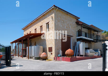 Omodos, Chypre, Ktima Gerolemo Winery & Vineyards dans les montagnes Troodos Banque D'Images