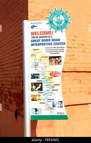 Bienvenue sur le grand fleuve Road Interpretive Centre de Helena Arkansas Banque D'Images