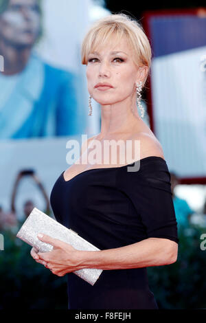 Venise, Italie - 8 septembre:Nancy Brilli assiste à la première de "sang de mon sang" au cours de la 72e Festival du Film de Venise Banque D'Images