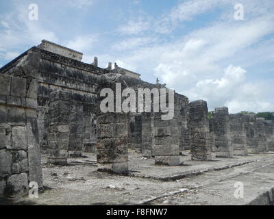 Détail ou les ruines mayas de Chichen Itza, Mexique Banque D'Images