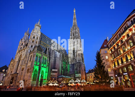 Stephansdom (cathédrale St Stephan), Stephansplatz, Vienne, Autriche. Banque D'Images