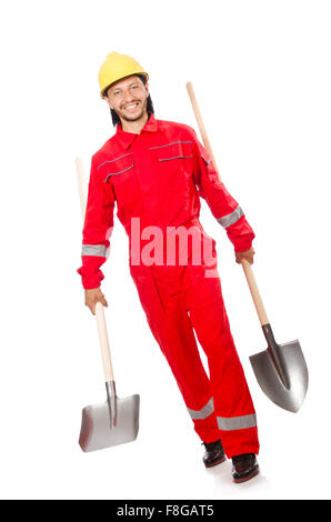 L'homme en rouge avec une combinaison spade Banque D'Images