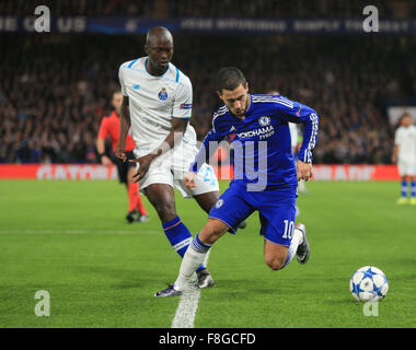 Stamford Bridge, Londres, Royaume-Uni. 09Th Dec, 2015. La Ligue des Champions. Chelsea et le FC Porto. Chelsea's Eden Hazard. Credit : Action Plus Sport/Alamy Live News Banque D'Images