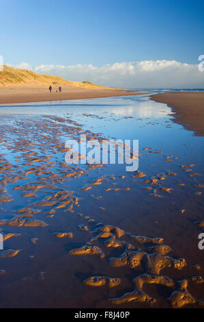 Balmedie beach - près d'Aberdeen, en Écosse. Banque D'Images