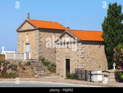 Le cimetière catholique de cryptes à Propriano, Corse, France Banque D'Images