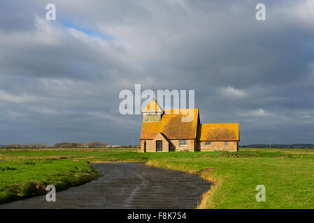 Thomas a Becket Église à Fairfield, Romney Marsh, Kent, Angleterre, Royaume-Uni Banque D'Images