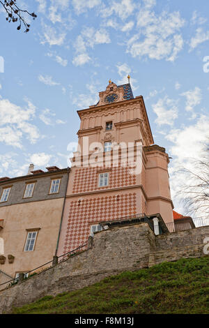 Donjon du Château principal dans la ville de Brandys nad Labem, République Tchèque Banque D'Images