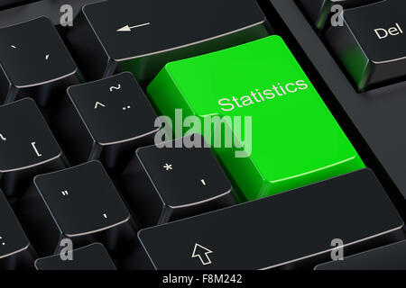 Les statistiques sur le clavier de l'ordinateur Banque D'Images