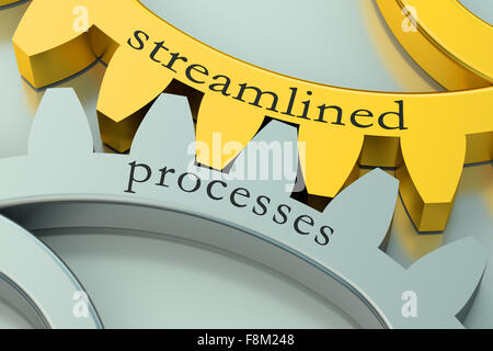 Rationalisation des processus concept sur les roues dentées Banque D'Images