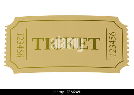 Le billet isolé sur fond blanc Banque D'Images