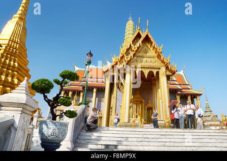 Thaïlande - Bangkok, Wat Phra Kaeo, Temple du Bouddha Émeraude Banque D'Images