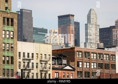 L'architecture des immeubles de bureaux et résidentiels à Midtown Manhattan Banque D'Images