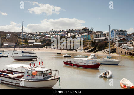 New Quay pittoresque / Cei Newydd harbour, Ceredigion, West Wales Banque D'Images