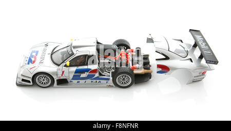 Mercedes-Benz CLK GTR Race Car sur un fond blanc Banque D'Images