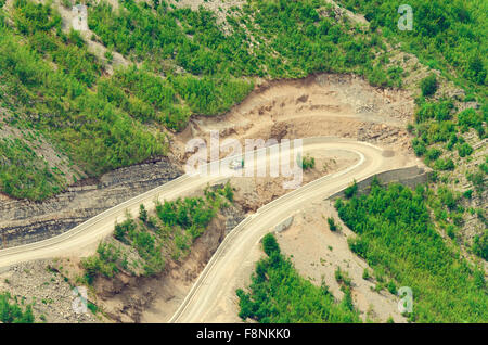 Route de montagne à Lepushe en Albanie Banque D'Images