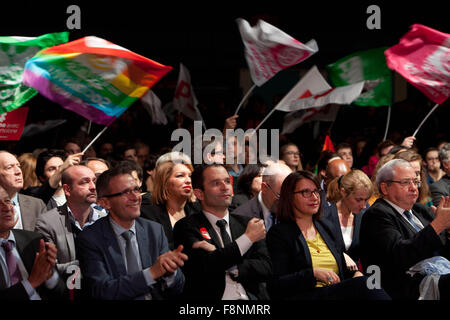 Créteil, France. 09Th Dec, 2015. Claude Bartolone, PS réunion politique de l'aile gauche française, CRETEIL, France Crédit : Ania Freindorf/Alamy Live News Banque D'Images