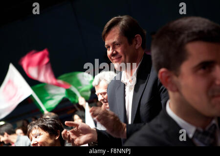 Créteil, France. 09Th Dec, 2015. Claude Bartolone, PS réunion politique de l'aile gauche française, CRETEIL, France Crédit : Ania Freindorf/Alamy Live News Banque D'Images