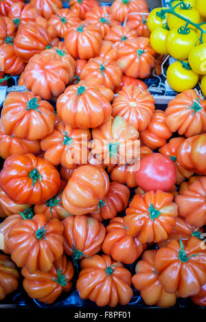 Boeuf bio Tomates, Borough Market, London,UK Banque D'Images