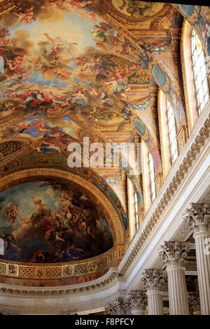 La vue depuis le roi entrée de la chapelle de Versailles, Château de Versailles, Paris, France Banque D'Images