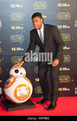 Jean Boyege, Dec 10, 2015 : 2015/12/10 Tokyo, John Boyega (Finn) à Star Wars : La force première du film éveille à Roppongi Hills Arena. Michael Steinebach/Aflo Banque D'Images