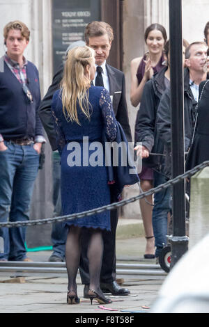 'Bridget Jones's Baby' en tournage à Londres avec : Renée Zellweger, Renee Zellweger, Colin Firth Où : London, Royaume-Uni Quand : 10 Nov 2015 Banque D'Images