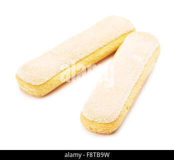 Savoiardi, les cookies pour le tiramisu, isolated on white Banque D'Images