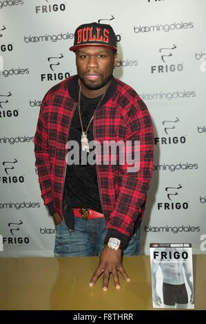 Curtis Jaclson, aka 50 cents à l'apparence en magasin pour Curtis Jackson, alias 50 Cent, dévoile un frigo RevolutionWear, Bloomingdale's, New York, NY Le 10 décembre, 2015. Photo par : Lev Radin/Everett Collection Banque D'Images