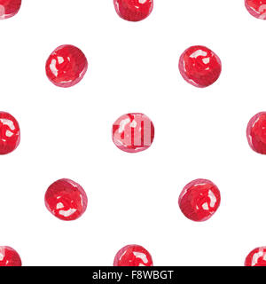 Aquarelle Cranberry. Modèle sans couture. Banque D'Images