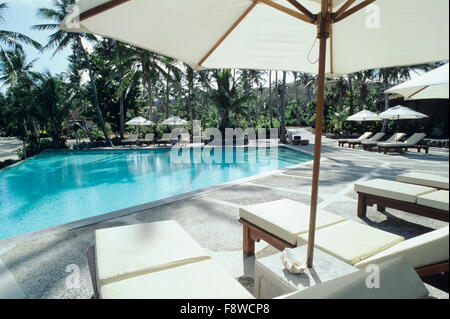 Les Fidji, Yasawa Island Resort, Yasawa Isalnd, Piscine Banque D'Images