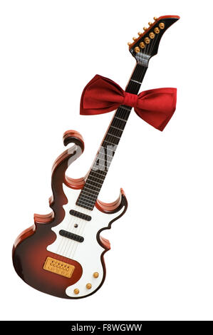 Guitare et isolé sur le livre blanc Banque D'Images