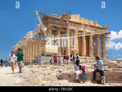 Athènes - l'Acropole, le Parthénon, Temple de la Grèce, de l'UNESCO Banque D'Images