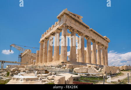 Athènes - l'Acropole, le Parthénon Temple, Grèce Banque D'Images