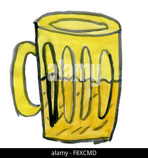 Mug isolé sur fond blanc Banque D'Images