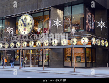 Le Tourneau Watch Store sur la 57e rue à Manhattan Banque D'Images