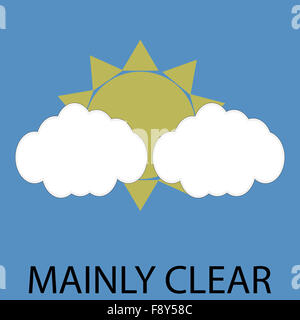 Météo Icône nuageux. Météorologie Prévisions signe, temps nuageux, la prévision prévision de nouvelles. Vector art design résumé un Banque D'Images