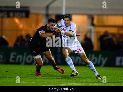 Paris, France. Dec 12, 2015. Rugby Champions Cup. Racing Metro 92 contre les Northampton Saints. Johannes Goosen ( Racing Metro 92 ) : Action Crédit Plus Sport/Alamy Live News Banque D'Images