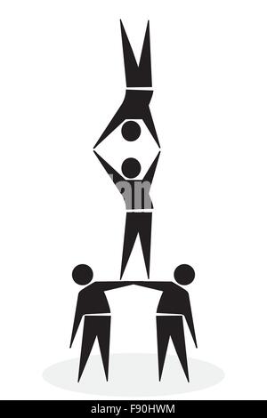 acrobates Illustration de Vecteur