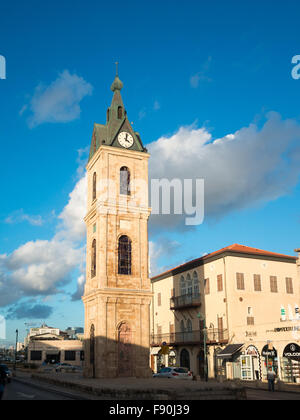 Tour de l'horloge de la vieille ville de Jaffa Banque D'Images