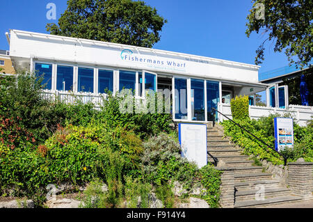 Fisherman's Wharf Restaurant de fruits de mer, dans l'ouest de l'Esplanade, à Southend-On-Sea, Essex, Angleterre, Royaume-Uni Banque D'Images