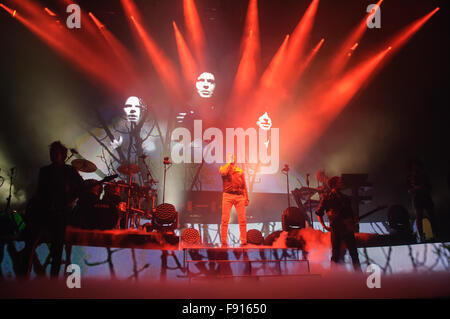 Liverpool, Royaume-Uni. 12 décembre 2015. Duran Duran effectuez la dernière date de leur tournée au Liverpool Echo Arena. © Paul Warburton/Alamy Live News Banque D'Images