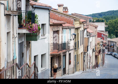 Calle del Arrabal, Hostalric, province de Gérone, Catalogne, Espagne Banque D'Images