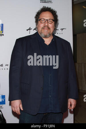 La WGA 101 scénarios plus drôle dévoilement tenue au Dome de Cinerama à Hollywood avec : Jon Favreau Où : Los Angeles, California, United States Quand : 11 Nov 2015 Banque D'Images