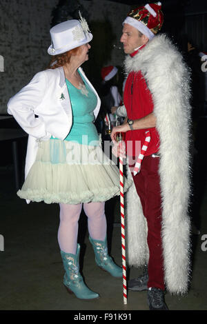 SantaCon envahit New York City Banque D'Images